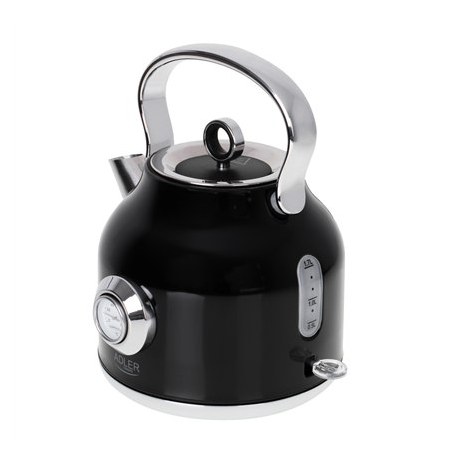 Adler | Kettle with a Thermomete | AD 1346b | Electric | 2200 W | 1.7 L | Stainless steel | 360° rotational base | Black - 3